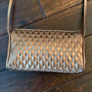 Magnum Fashions Inc Bronze Quilted Crossbody Bag